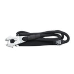 1.4m Combat Rope Lead - Secure Clip - MATTE PLATINUM - Black