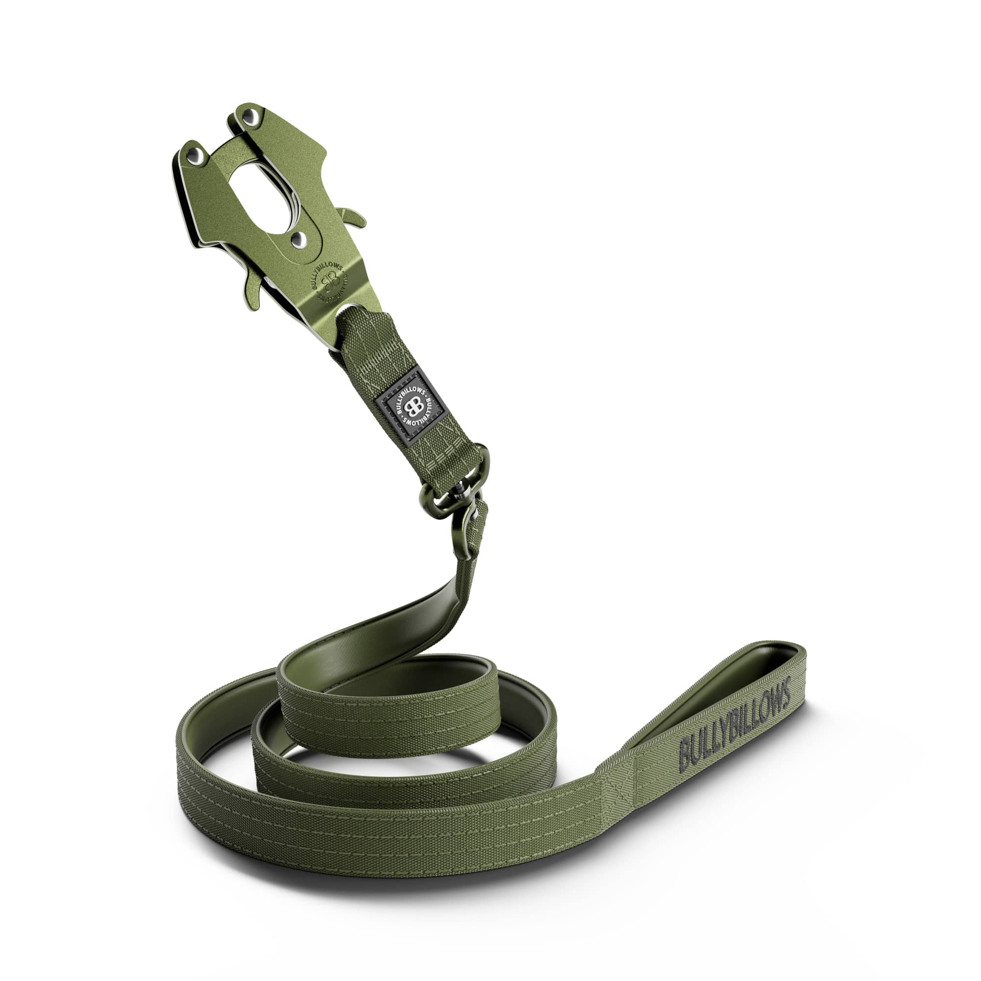 1.4m Lighter Swivel Combat Lead Anti Tangle Secure Clip Khaki x BullyBillows