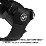 Weight & Fitness Comfort Harness | Health Enhancement - x5 Pockets - Black