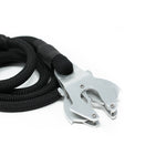 1.4m Combat Rope Lead - Secure Clip - MATTE PLATINUM - Black