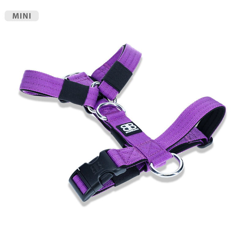 Mini TRI-Harness®  No Pull & Adjustable - Purple v2.0 – BullyBillows