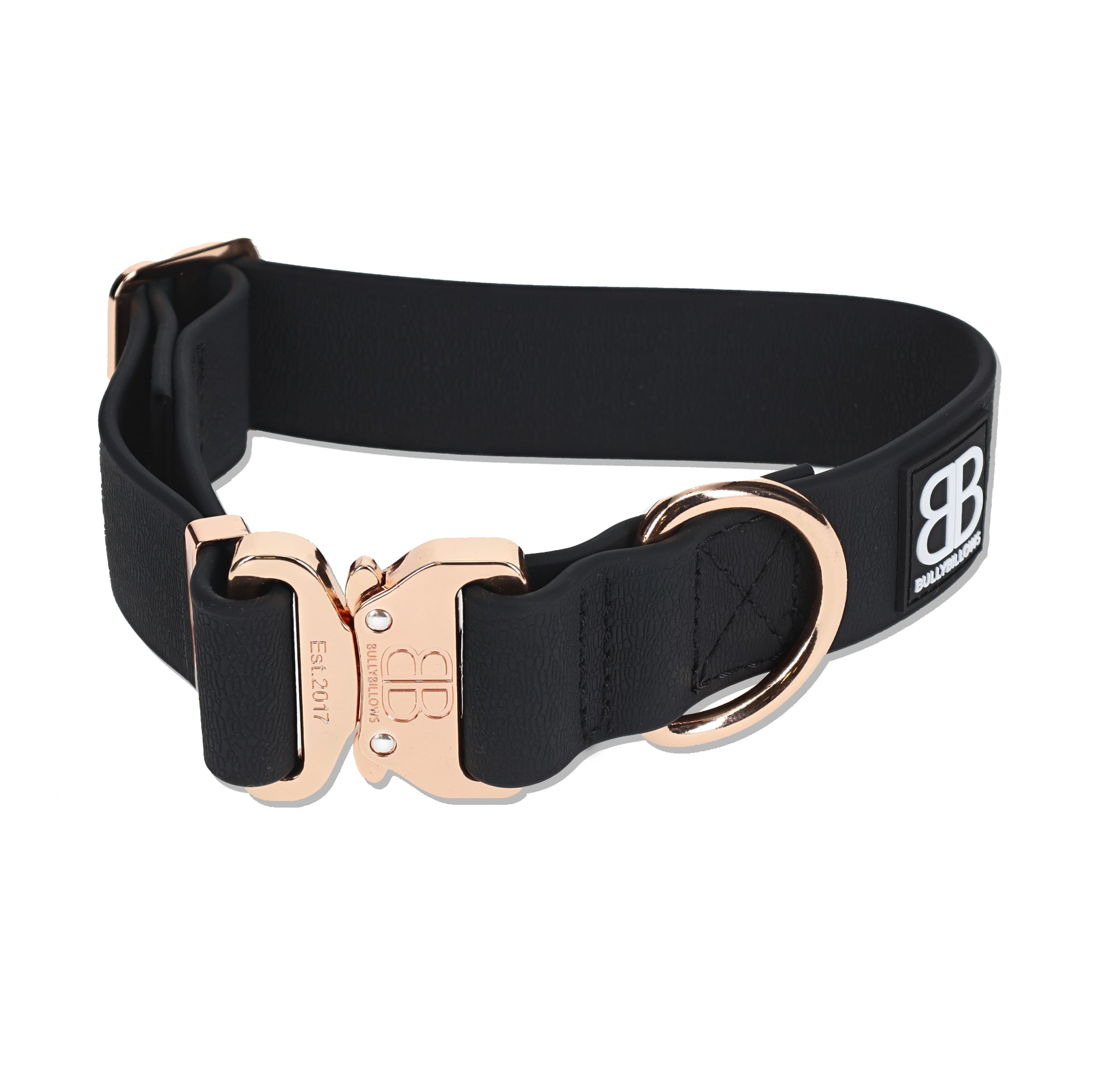 Black and rose store gold dog collar